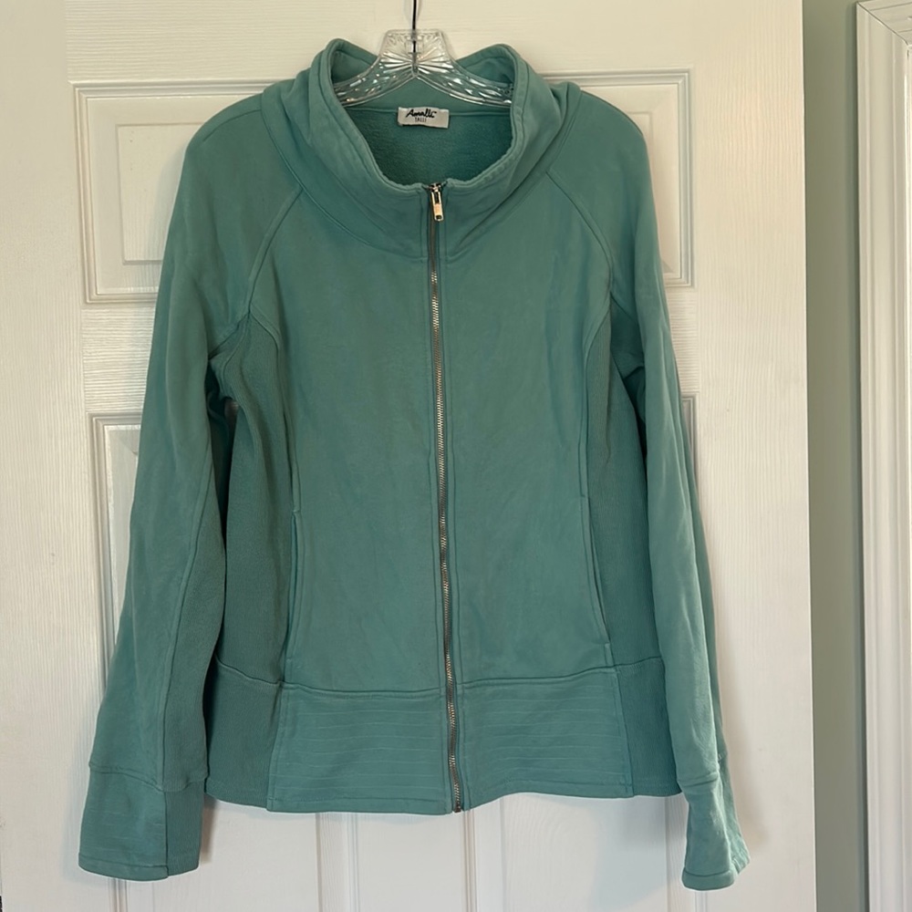 Medium Amalli Talli blue zip up sweatshirt. Light weight. Non-smoking home.